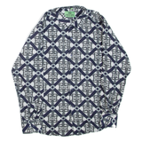 LEMON TREE Slim Fit Mens Shirt Blue Geometric Long Sleeve L