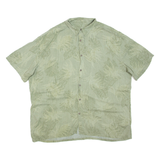 ISLAND SHARES Mens Hawaiian Shirt Green Floral 2XL