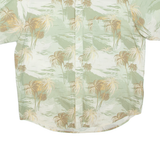 NATURAL ISSUE Mens Hawaiian Shirt Green Floral L