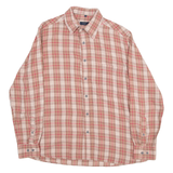 VINCI Mens Shirt Red Check Long Sleeve XL
