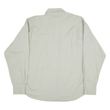 WORLD OF BASIC Mens Worker Shirt Brown Long Sleeve L