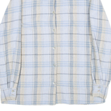 VERSE Mens Flannel Shirt Blue Check Long Sleeve M