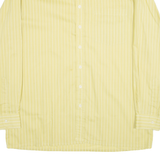 C&A Mens Shirt Green Striped Long Sleeve L