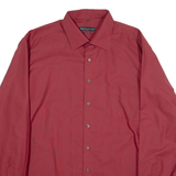 RENATO CAVALLI Perfecto Slim Line Mens Plain Shirt Red Long Sleeve L