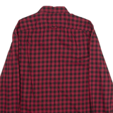 TIMBERLAND Slim Fit Mens Shirt Red 90s Plaid Long Sleeve M