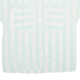 LOST SCENE Womens Shirt Blue Striped M