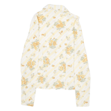CAVIEZEL UNDSCHERR Womens Shirt Yellow Floral Long Sleeve S