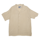 JACK AND JONES Resort Shirt Mens Plain Shirt Brown XL