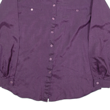 YESSICA Womens Plain Shirt Purple Long Sleeve UK 12