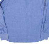 LAURAMAE Womens Plain Shirt Blue Long Sleeve L