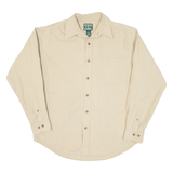 GUIDE SERIES Mens Plain Shirt Beige Long Sleeve S