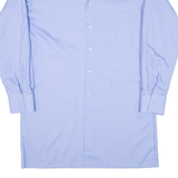 AMSA Mens Plain Shirt Blue Long Sleeve L