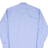 AMSA Mens Plain Shirt Blue Long Sleeve L