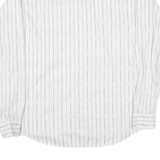 KARLOFF Mens Shirt White Striped Long Sleeve M