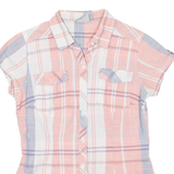 COLUMBIA Womens Shirt Pink Check S