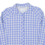 COLUMBIA Womens Shirt Blue Check Long Sleeve L