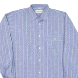 VISAGE Mens Shirt Purple Striped Long Sleeve S