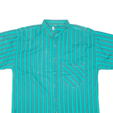 MARCEL SCHEINER Mens Shirt Green Striped M