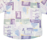 FASHION REPORT Mens Shirt Purple Crazy Pattern XL