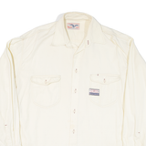 AMERICAN CLASSIC Mens Plain Shirt Beige Long Sleeve XL