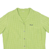 JACK WOLFSKIN Womens Shirt Green Check L