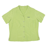JACK WOLFSKIN Womens Shirt Green Check L