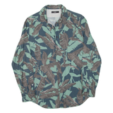 DIESEL Mens Shirt Green Floral Long Sleeve XS