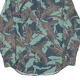 DIESEL Mens Shirt Green Floral Long Sleeve XS
