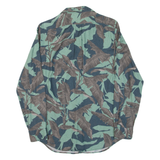 DIESEL Mens Shirt Green Floral Long Sleeve XS