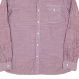 LEVI'S Mens Plain Shirt Maroon Long Sleeve L