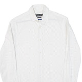 ZARA MAN Slim Fit Mens Shirt White Spotted Long Sleeve S