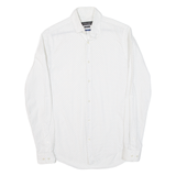 ZARA MAN Slim Fit Mens Shirt White Spotted Long Sleeve S