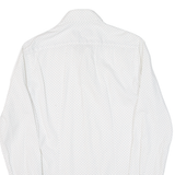 ZARA MAN Slim Fit Mens Shirt White Spotted Long Sleeve S