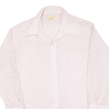 Mens Shirt Pink Crazy Pattern Long Sleeve L