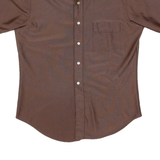Mens Plain Shirt Brown M