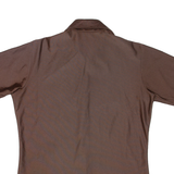 Mens Plain Shirt Brown M