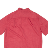 CARIBBEAN JOE Mens Plain Shirt Red L