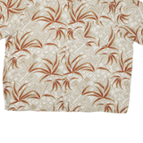 PURITAN Mens Hawaiian Shirt Beige Floral 2XL