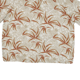 PURITAN Mens Hawaiian Shirt Beige Floral 2XL