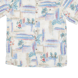 BATIK BAY Mens Shirt Beige Crazy Pattern M