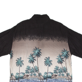 HOLLIS RIVER Mens Hawaiian Shirt Black Floral XL