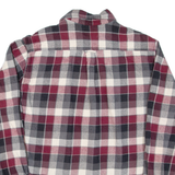 JACHS Mens Flannel Shirt Red Check Long Sleeve L