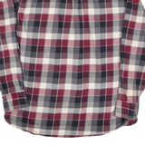 JACHS Mens Flannel Shirt Red Check Long Sleeve L