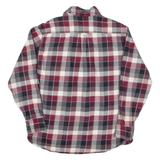 JACHS Mens Flannel Shirt Red Check Long Sleeve L