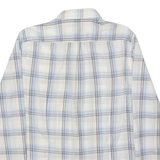 HUGO BOSS Orange Mens Shirt Blue Plaid Long Sleeve M