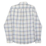 HUGO BOSS Orange Mens Shirt Blue Plaid Long Sleeve M