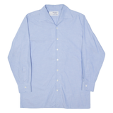 Mens Flannel Shirt Blue Long Sleeve L