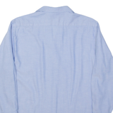 Mens Flannel Shirt Blue Long Sleeve L
