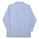 Mens Flannel Shirt Blue Long Sleeve L