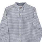 TOMMY HILFIGER Mens Shirt Grey Plaid Long Sleeve S
